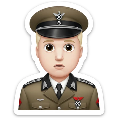 kanye west in nazi form sticker