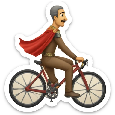 le roi du maroc mohamed 6 sur un velo sticker