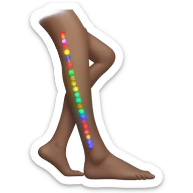 Aesthetic leg with led lights  sticker