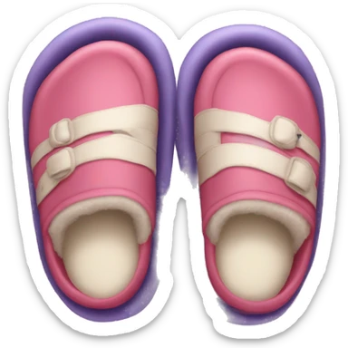 big slippers and crossbody bag sticker