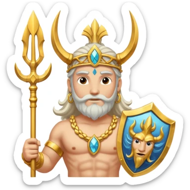 brahma god with Poseidon trident sticker