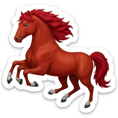 red horse 2026 year agressive running sticker