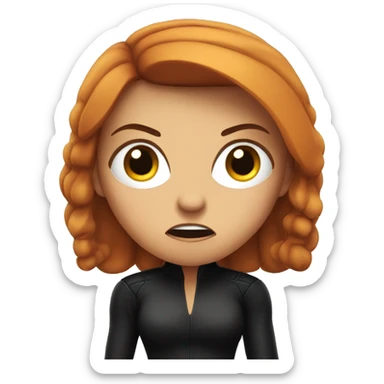 Black Widow angry sticker