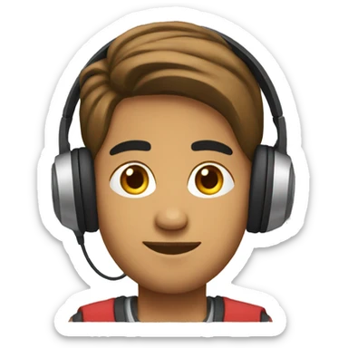 Young Sardar guy wearing headphones sticker