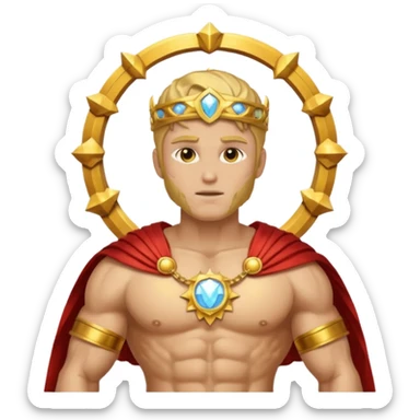 The image of Sol Invictus, God from Roman Aurelian cult sticker