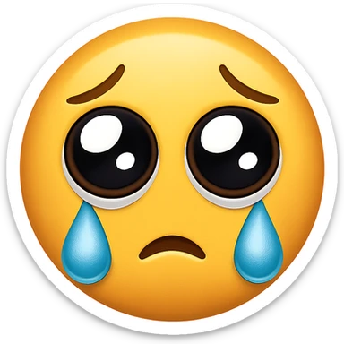 face with pleading eyes emoji sticker