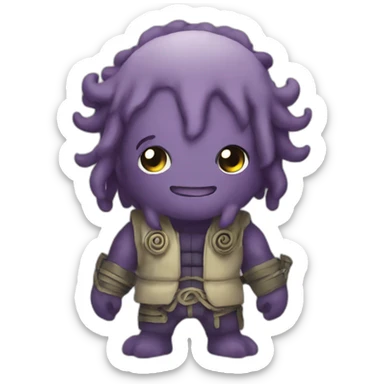 cute kraken mashup naruto sticker