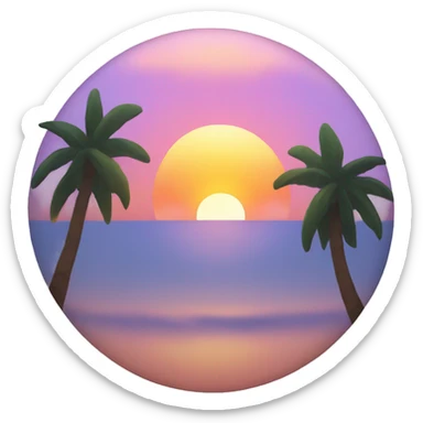 Sunset sticker