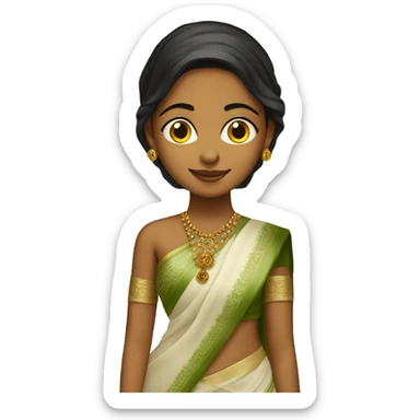 Bengali girl wear sharee sticker