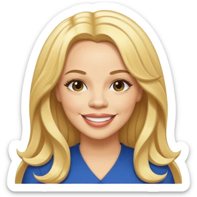 Faith Evans with long blonde hair sticker