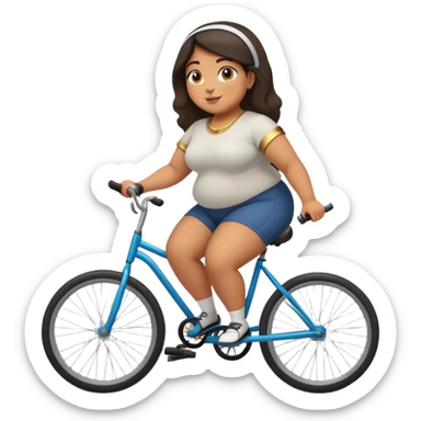 Really fat half Egyptian half Italian girl who’s beautiful riding a unicycle sticker