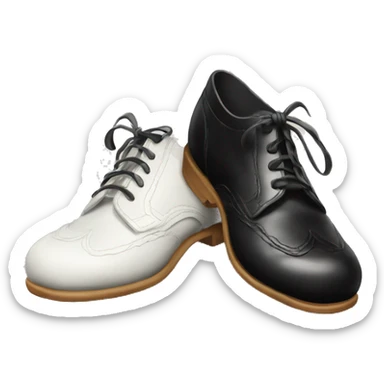 1950s black and white shoes sticker