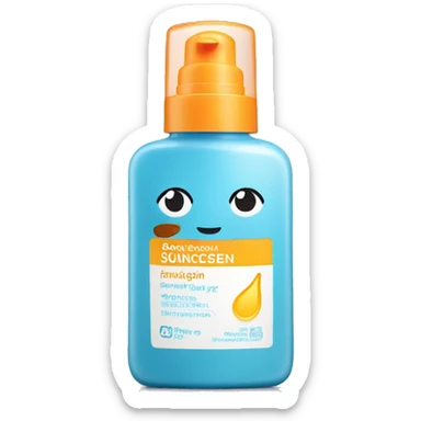little facial sunscreen bottle isdin sticker
