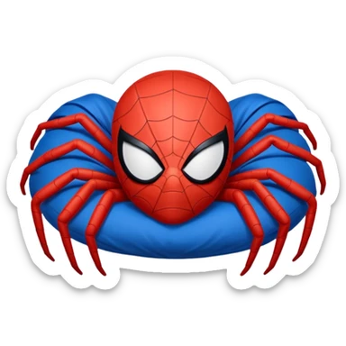 emoji de spiderman durmiendo sticker