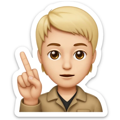 Face with a middle finger  sticker