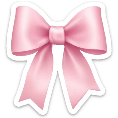 light pink ribbon bow sticker