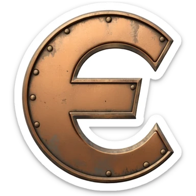 Euro bronce Sign sticker