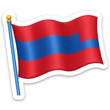 sports flag blue (#00A3E0) and red (#F9423A) sticker