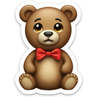 teddybär mit schleife  sticker