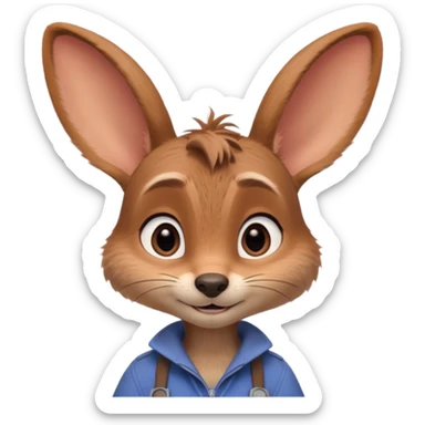 Judy Hopps (rabbit, without cap) from the Zootopia Disney movie sticker