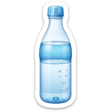 open bottle of water sticker