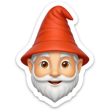 garden ornamental gnome orange sticker