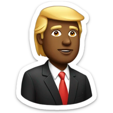 Black Donald Trump sticker