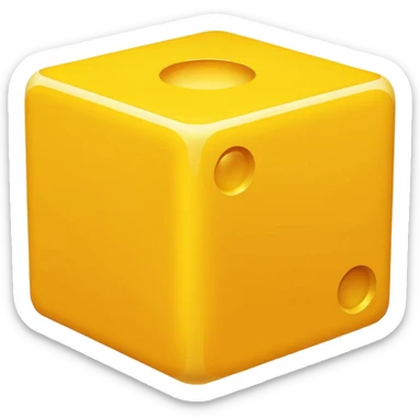 yellow flavor cube sticker