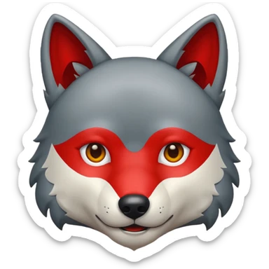 Wolf red sticker
