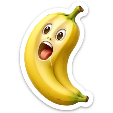 Banana arrabbiata che urla  sticker