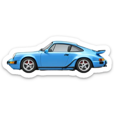 porsche 911 carrera 4s blue 1993 sticker
