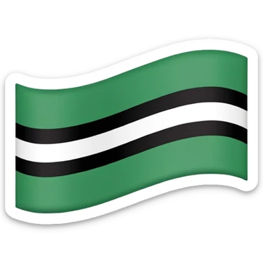 Make the flag of the Ural Republic, white, green, black sticker