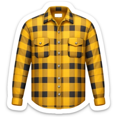 yellow lumberjack shirt sticker