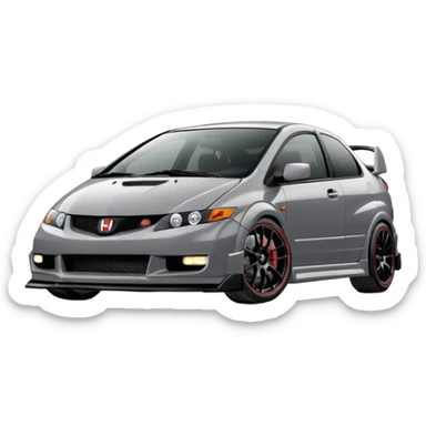 2004 grey Honda civic type r black rims without a spoiler or splitter sticker