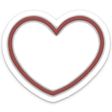 heart inside heart outline sticker