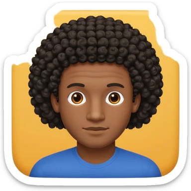 my best friend diego, he's black, square shaped head, curly hair, and nicely build posterior sticker