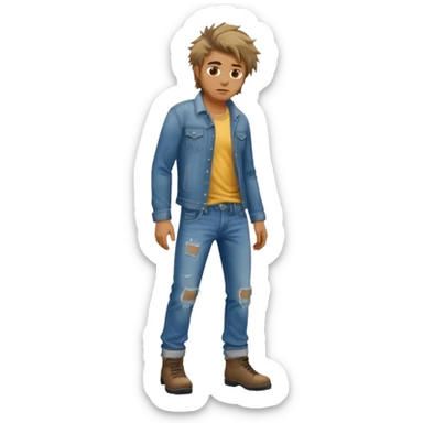 Man urinating on street sticker