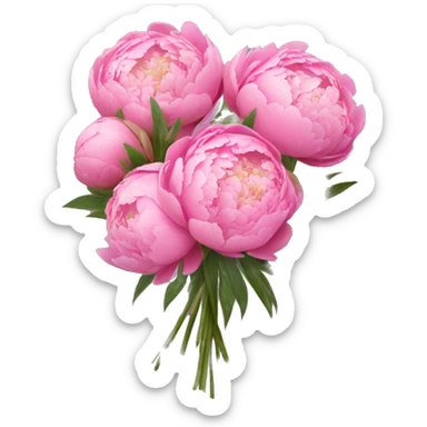 Bouquet of pink peonies sticker
