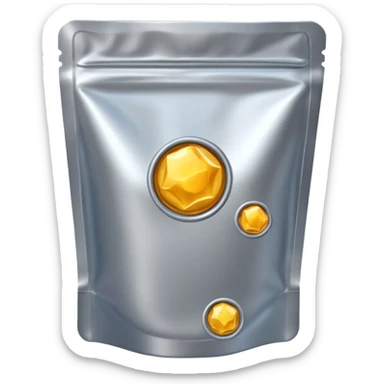 Space food pouch Slightly puffed up due to pressure. sticker