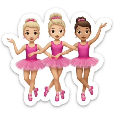 Triplets dancing sticker