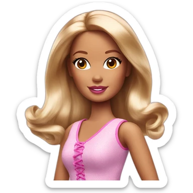 Barbie doll sticker