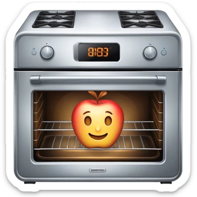 Oven that copies apple's emoji style sticker