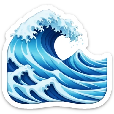 calm Ocean Waves on shore  sticker