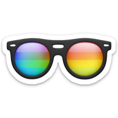Light up rainbow striped glasses  sticker