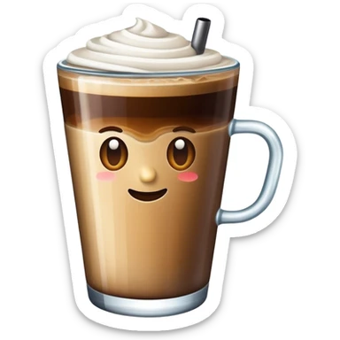 Cold coffee glass sticker