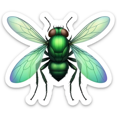 fly rubbing hands sticker