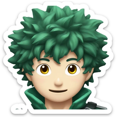 Izuku midoriya en tenue de héros  sticker
