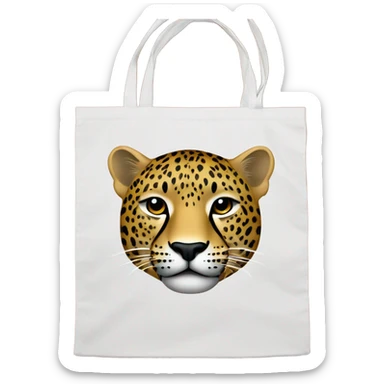 leopard color shopper bag sticker