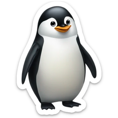 A penguin act like miss you  sticker