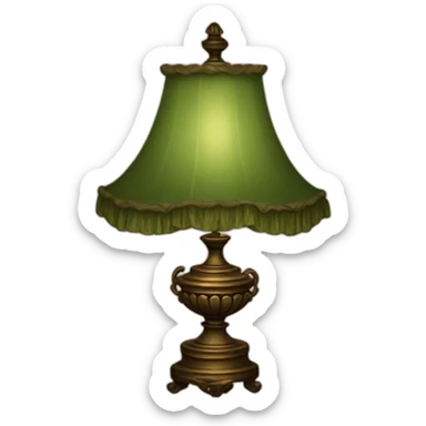 antique lamp sticker